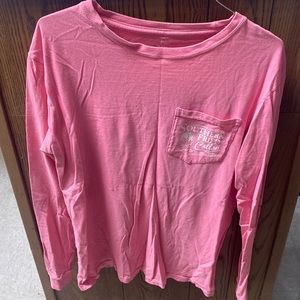 Souther Fried Cotton Pink Long Sleeved Pocket shirt size Small